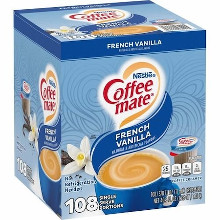 Nestle Liquid Creamer, French Vanilla, Singles, 108PK NES48224